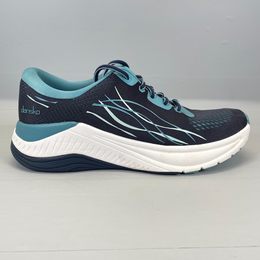Dansko Pace Running Shoes Womens Size 38 US 7 Blue Mesh Lace Up Casual Sneakers